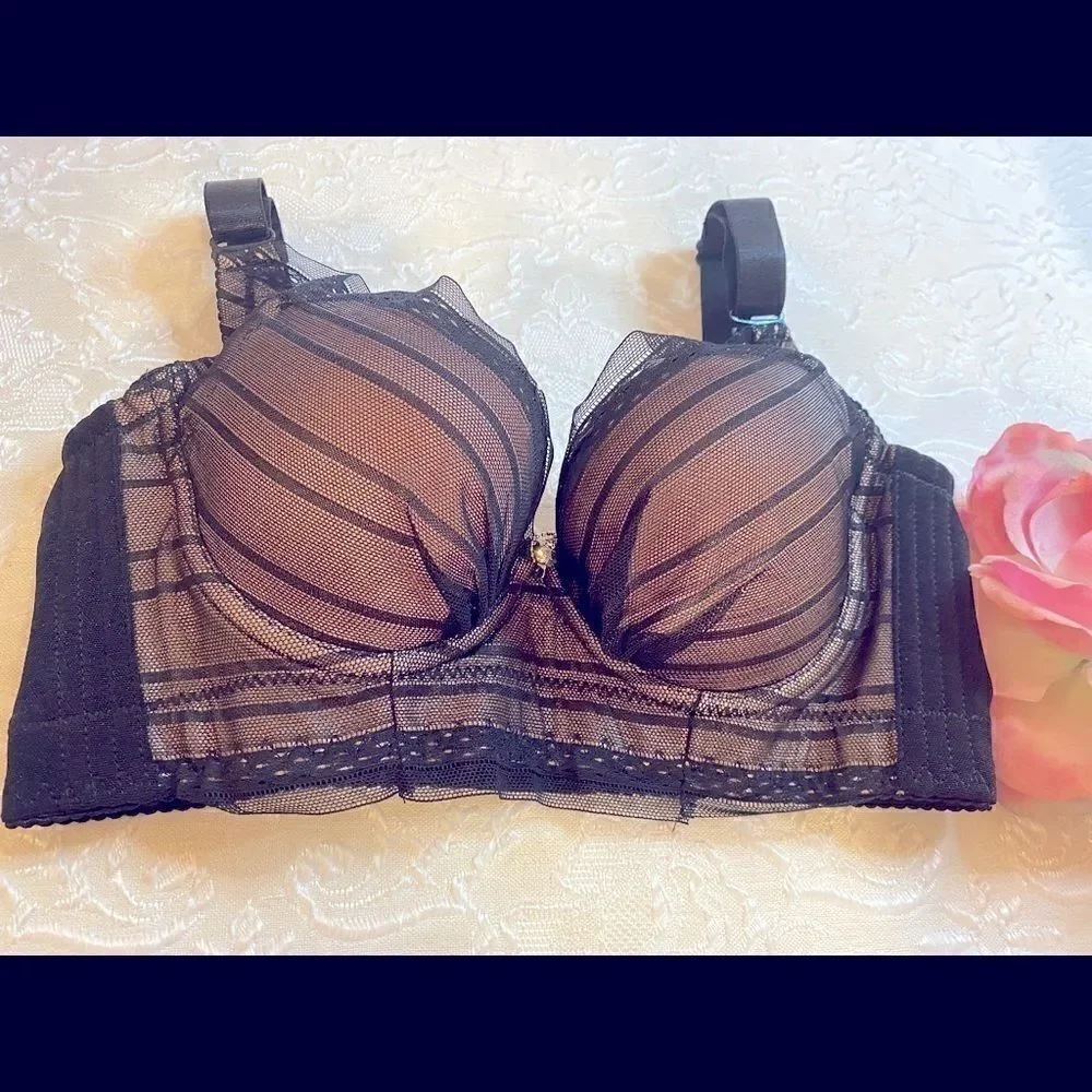 💥Qianziwanli Lace Embroidery Floral Print Bras32B